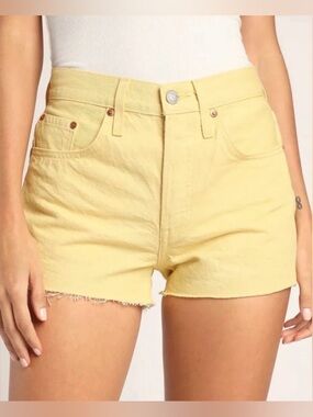 Levi’s High-Rise Yellow Denim Women’s Shorts (Missing Size Tag)